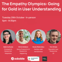 Meetup: The Empathy Olympics: Going for Gold in User Understanding